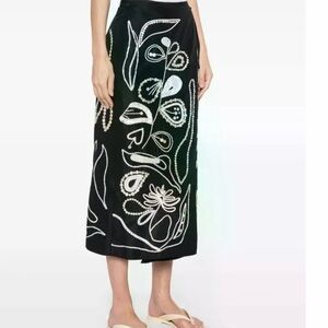 Forte forte wrap embellished skirt